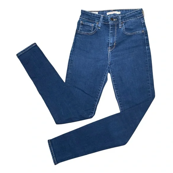 ‼️NOW SOLD ‼️ Levi's RED TAG 721 Highrise Skinny Dark Blue Jeans - Picture 6 of 12